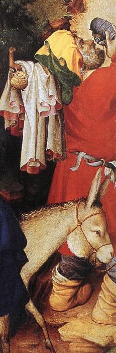 BROEDERLAM, Melchior The Flight into Egypt (detail) dsf France oil painting art